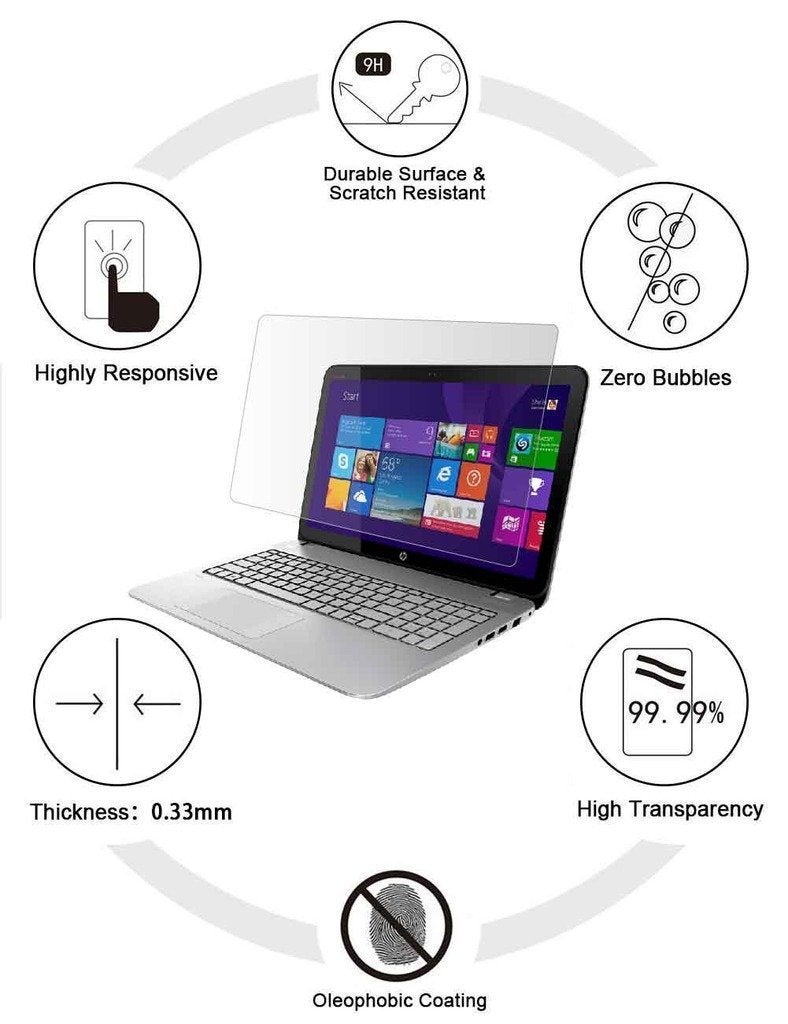 EZ-Pro Screen Protector Tempered Glass Screen Protector for 13.3 Inches Laptop, 9H Hardness and Crystal Clear, Compatible with Any 13.3 inch Touch Screen Laptop - Image 5